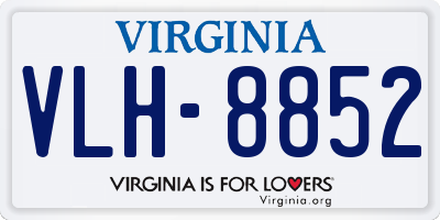 VA license plate VLH8852