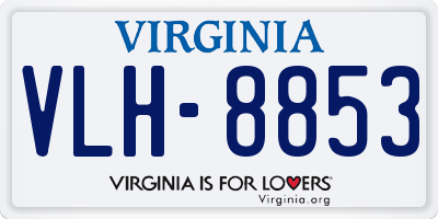 VA license plate VLH8853