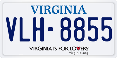 VA license plate VLH8855