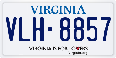 VA license plate VLH8857