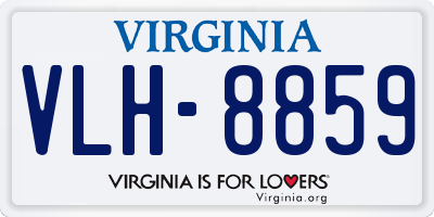 VA license plate VLH8859