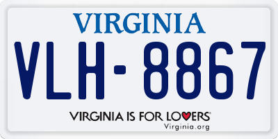 VA license plate VLH8867