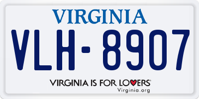 VA license plate VLH8907