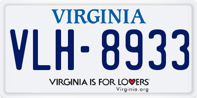 VA license plate VLH8933