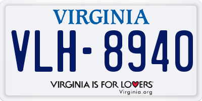 VA license plate VLH8940