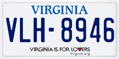 VA license plate VLH8946