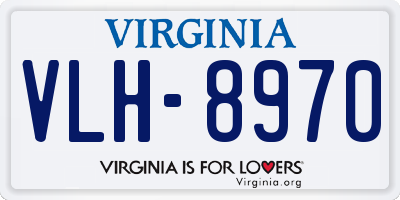 VA license plate VLH8970