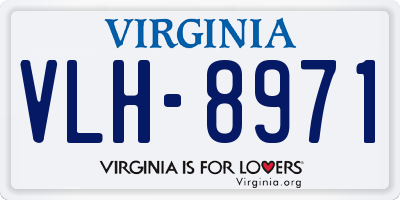 VA license plate VLH8971