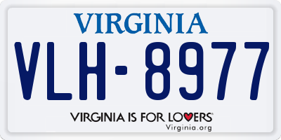 VA license plate VLH8977