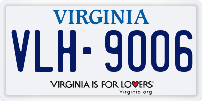 VA license plate VLH9006