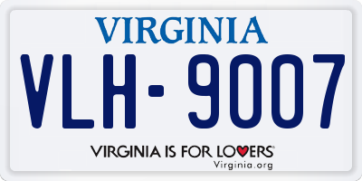 VA license plate VLH9007