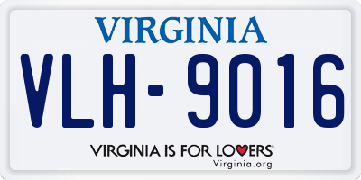 VA license plate VLH9016