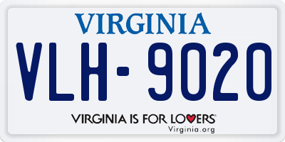 VA license plate VLH9020