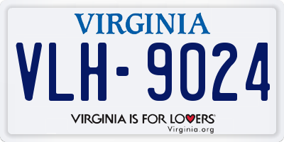 VA license plate VLH9024
