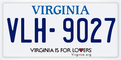 VA license plate VLH9027