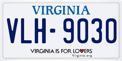 VA license plate VLH9030