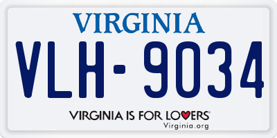 VA license plate VLH9034