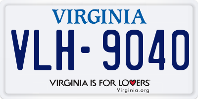 VA license plate VLH9040