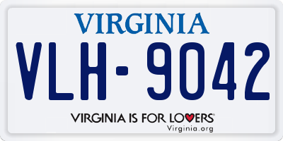 VA license plate VLH9042