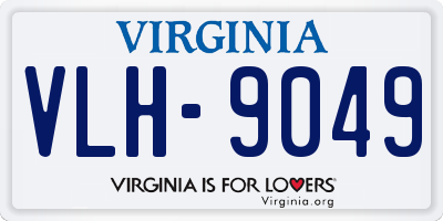 VA license plate VLH9049