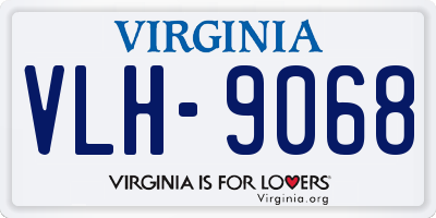 VA license plate VLH9068