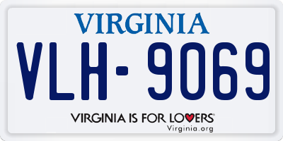 VA license plate VLH9069