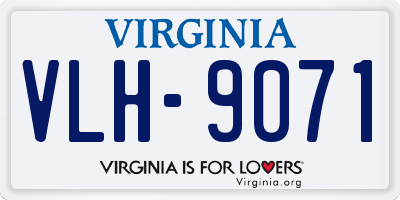 VA license plate VLH9071