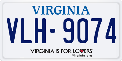 VA license plate VLH9074