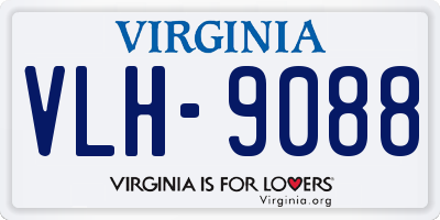VA license plate VLH9088