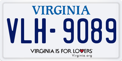 VA license plate VLH9089