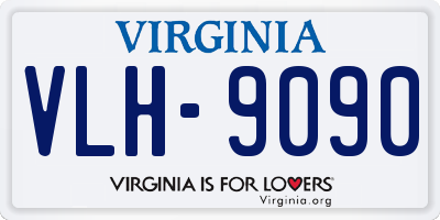 VA license plate VLH9090