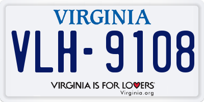 VA license plate VLH9108