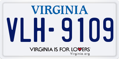 VA license plate VLH9109