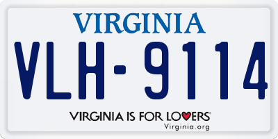 VA license plate VLH9114