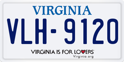 VA license plate VLH9120