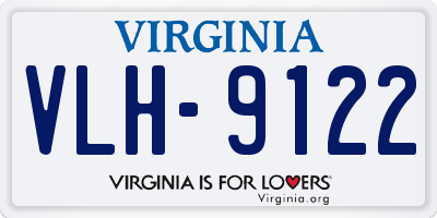 VA license plate VLH9122
