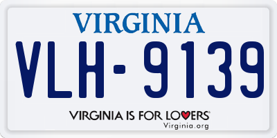 VA license plate VLH9139