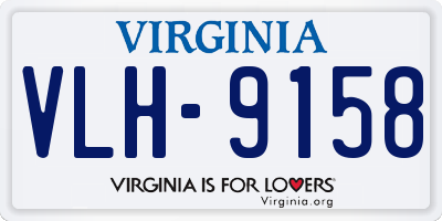 VA license plate VLH9158