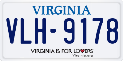 VA license plate VLH9178
