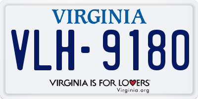 VA license plate VLH9180