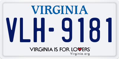 VA license plate VLH9181