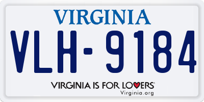 VA license plate VLH9184