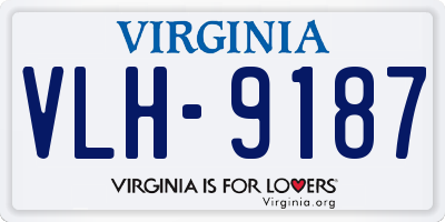 VA license plate VLH9187