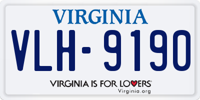 VA license plate VLH9190
