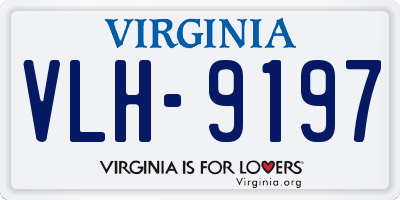 VA license plate VLH9197