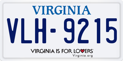 VA license plate VLH9215