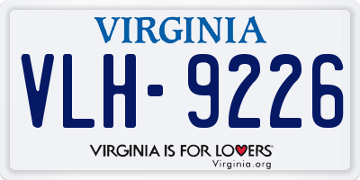 VA license plate VLH9226