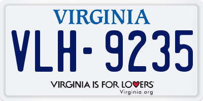 VA license plate VLH9235