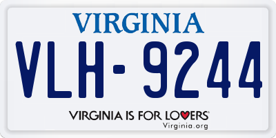 VA license plate VLH9244