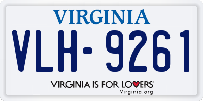 VA license plate VLH9261
